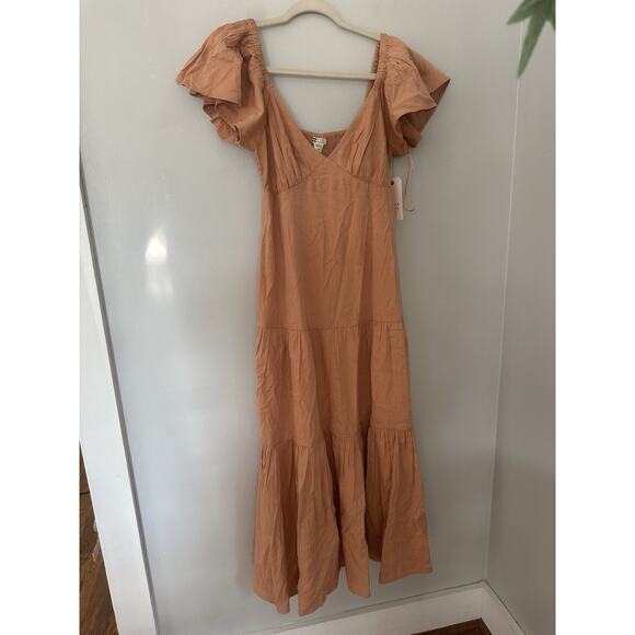 Billabong Last Light Flutter Sleeve Dress Large - Picture 1 of 9